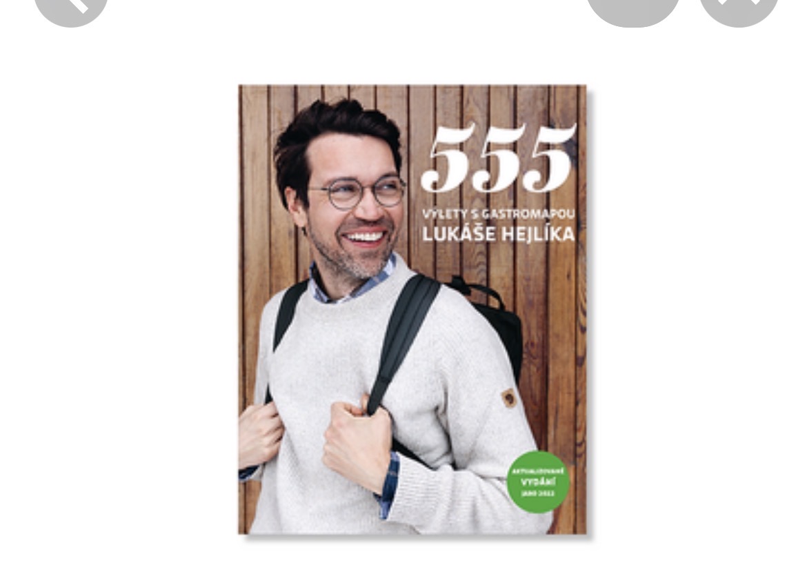 Kniha 555 Výlety s Gastromapou Lukáše Hejlíka bez ruky